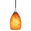 Perfecttwinkle Milano 4-1/4 in. Mini Pendant With Lava Swirl Glass - Satin Nickel PE3253653